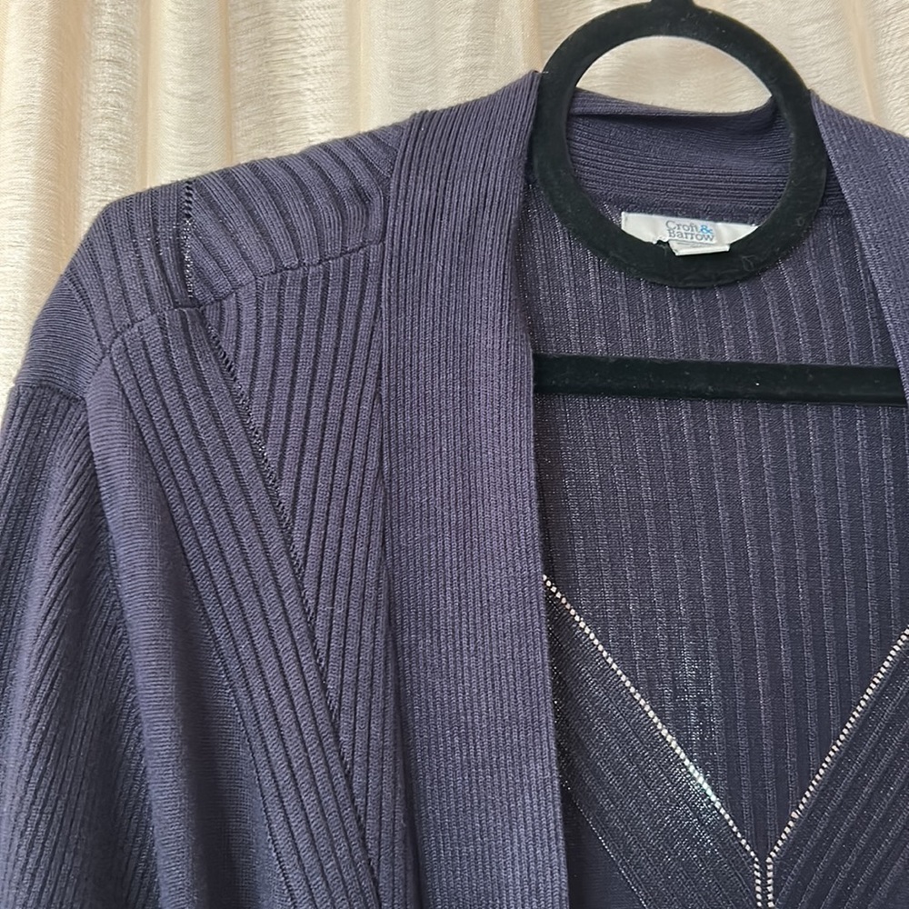 NTW Croft & Barrow navy cardigan, 2x